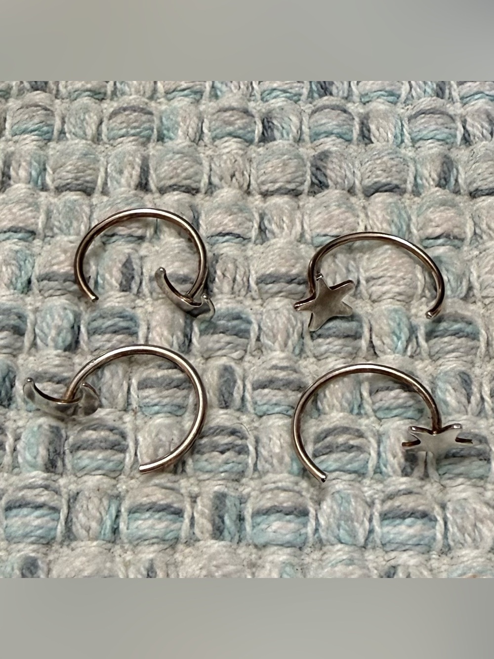 Sterling Silver Minimal Hoop Earrings- Silver